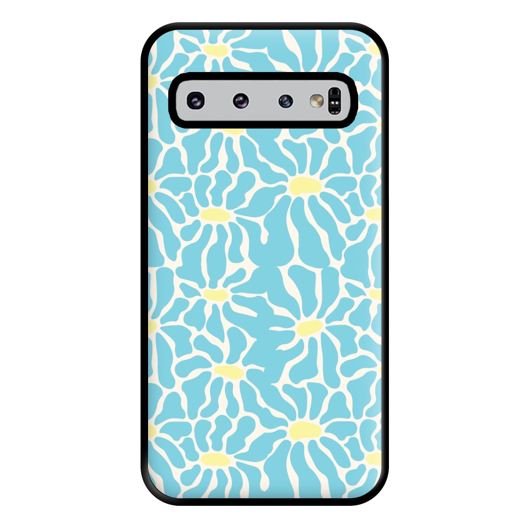 Blue Flowers - Summer Phone Case for Galaxy S10 Plus