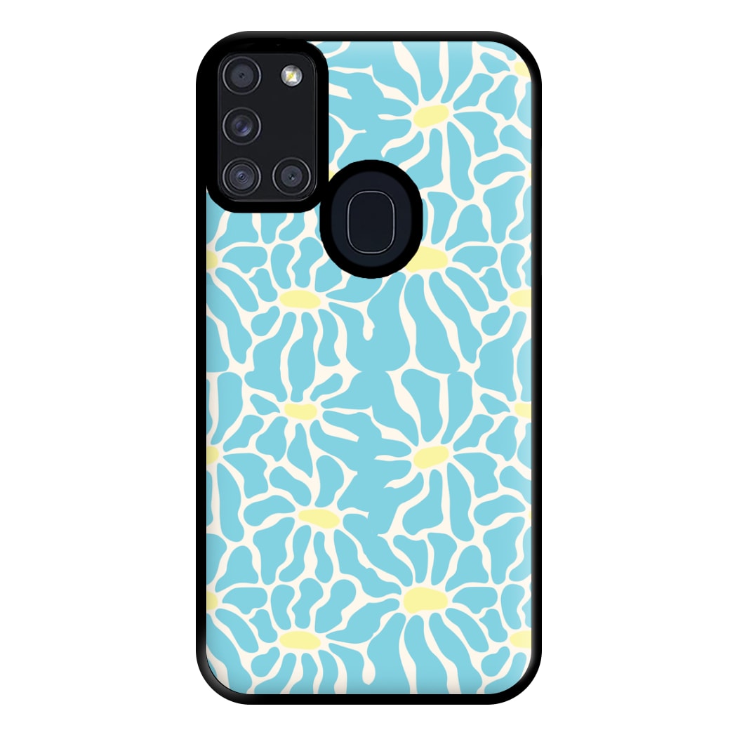 Blue Flowers - Summer Phone Case for Galaxy A21s