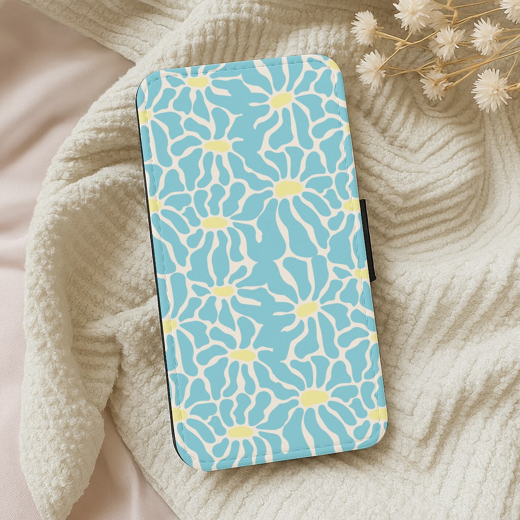 Blue Flowers - Summer Wallet Phone Case