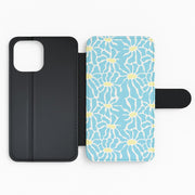 Blue Flowers - Summer Flip / Wallet Phone Case 2