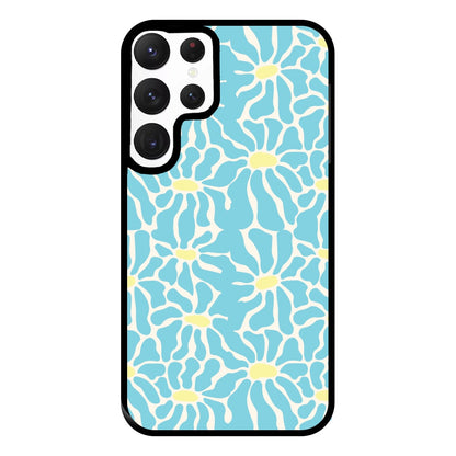 Blue Flowers - Summer Phone Case for Galaxy S22 Ultra