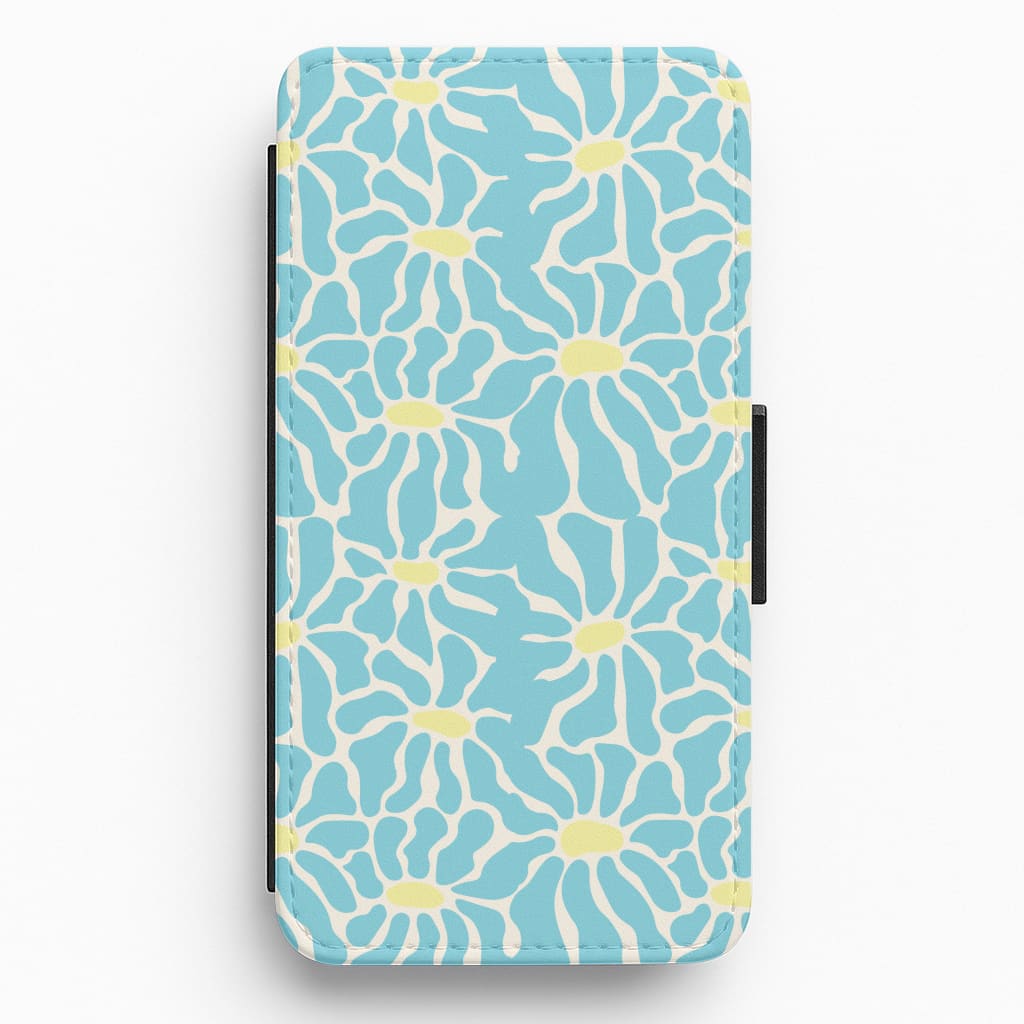 Blue Flowers - Summer Flip / Wallet Phone Case