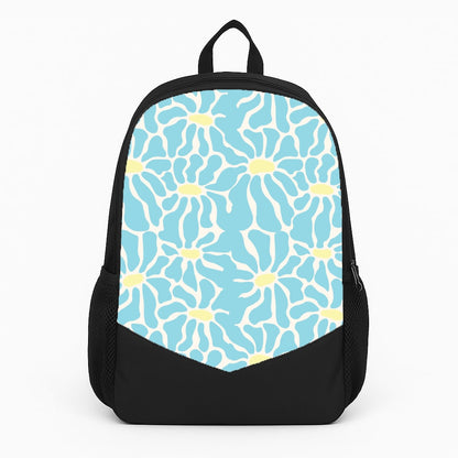 Blue Flowers - Summer Large Backpack