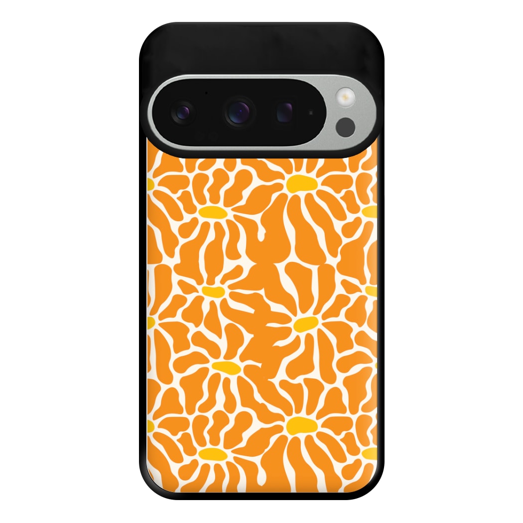 Orange Flowers - Summer Phone Case for Google Pixel 9 Pro XL