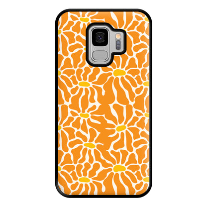 Orange Flowers - Summer Phone Case for Galaxy S9 Plus