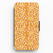 Orange Flowers - Summer Flip / Wallet Phone Case 1