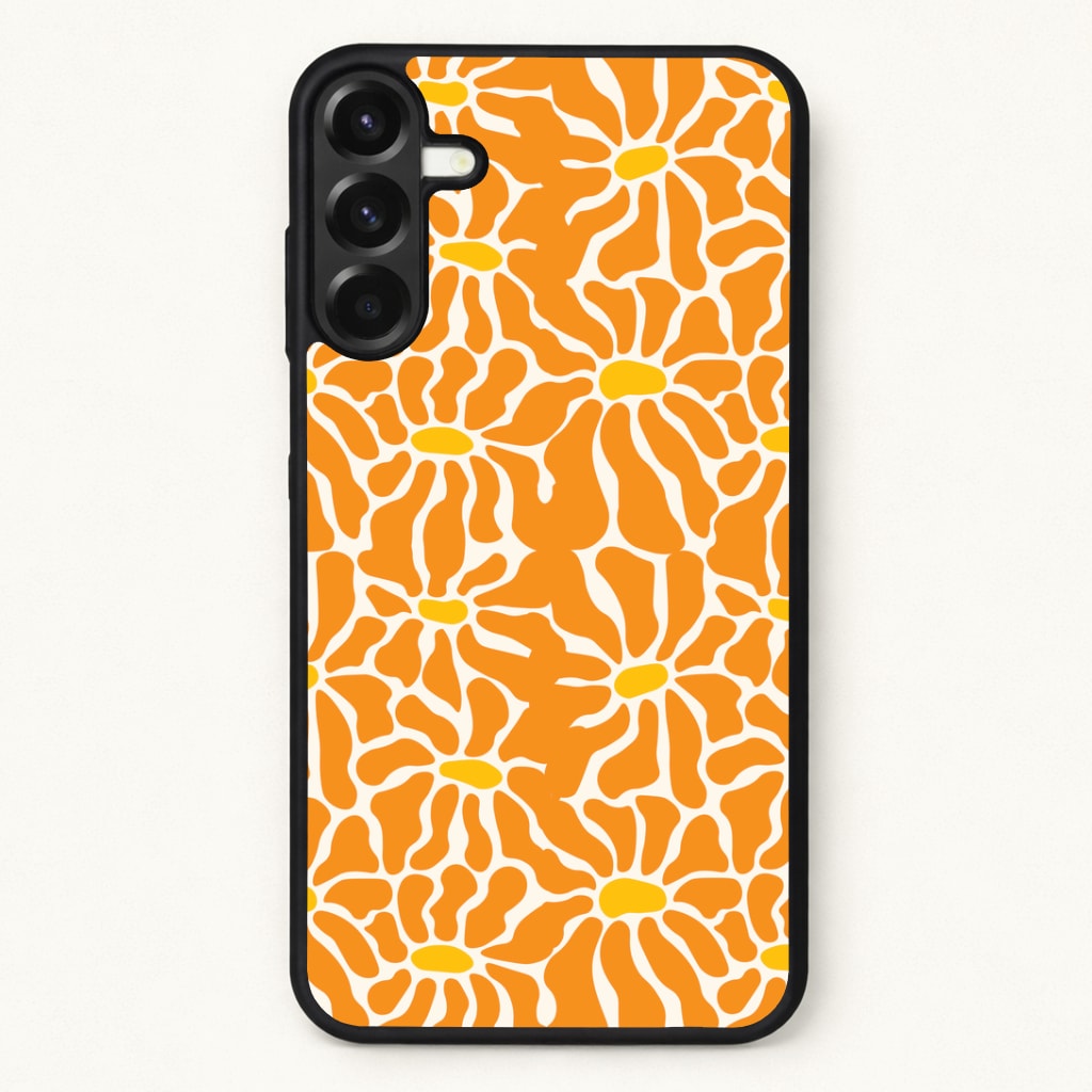 Orange Flowers - Summer Phone Case for Galaxy A17