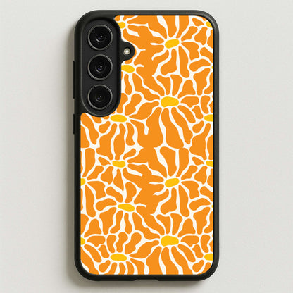 Orange Flowers - Summer Phone Case for Galaxy S25FE