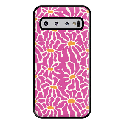 Pink Flowers - Summer Phone Case for Galaxy S10 Plus