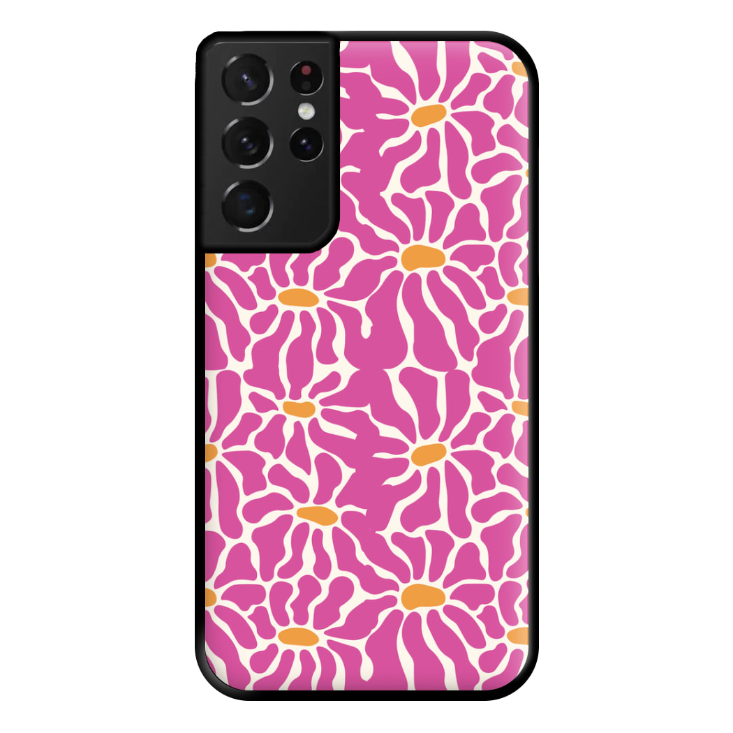 Pink Flowers - Summer Phone Case for Galaxy S21 Ultra