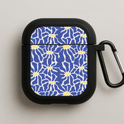 Dark Blue Flowers - Summer AirPods Case 1