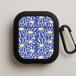 Dark Blue Flowers - Summer AirPods Case