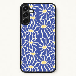 Dark Blue Flowers - Summer Phone Case for Galaxy A57