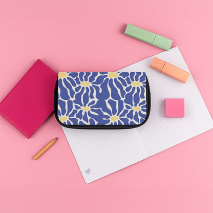 Dark Blue Flowers - Summer Pencil Case