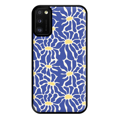 Dark Blue Flowers - Summer Phone Case for Galaxy A41