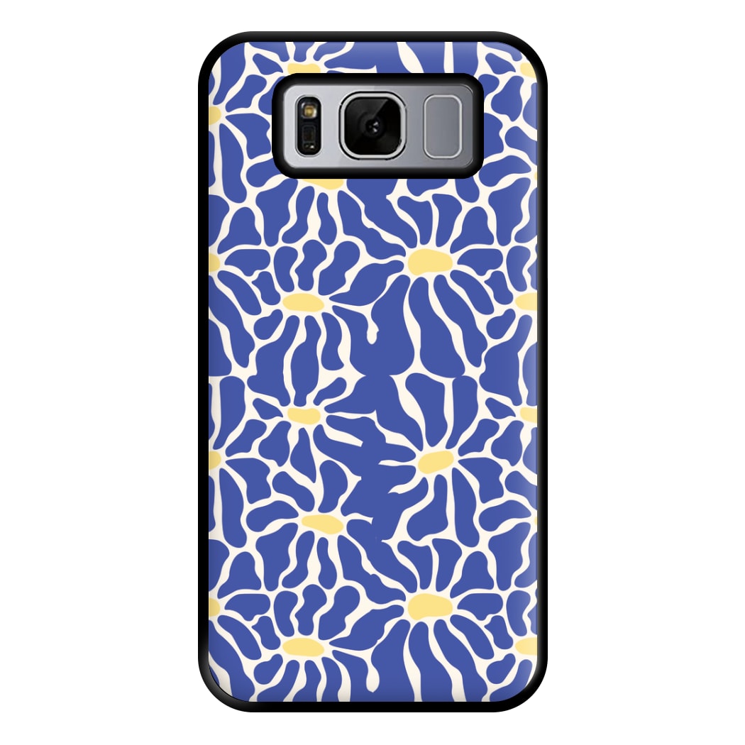 Dark Blue Flowers - Summer Phone Case for Galaxy S8 Plus