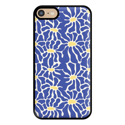 Dark Blue Flowers - Summer Phone Case for iPhone 6 / 7 / 8 / SE