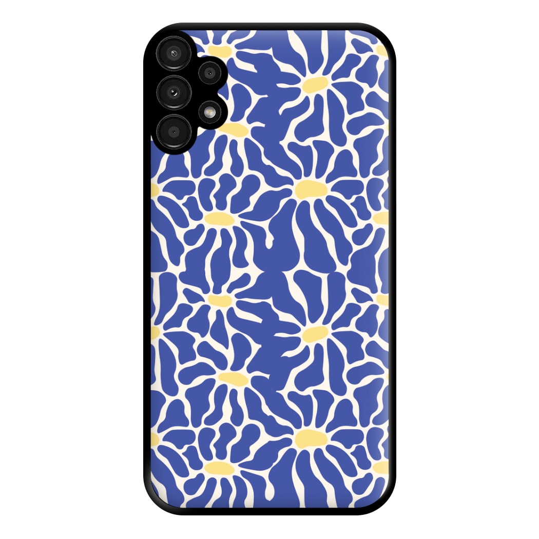 Dark Blue Flowers - Summer Phone Case for Galaxy A13