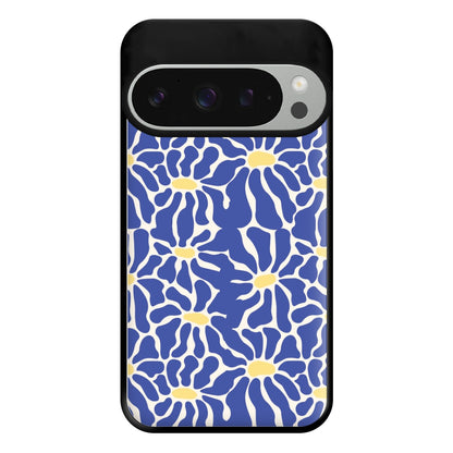 Dark Blue Flowers - Summer Phone Case for Google Pixel 9 Pro XL