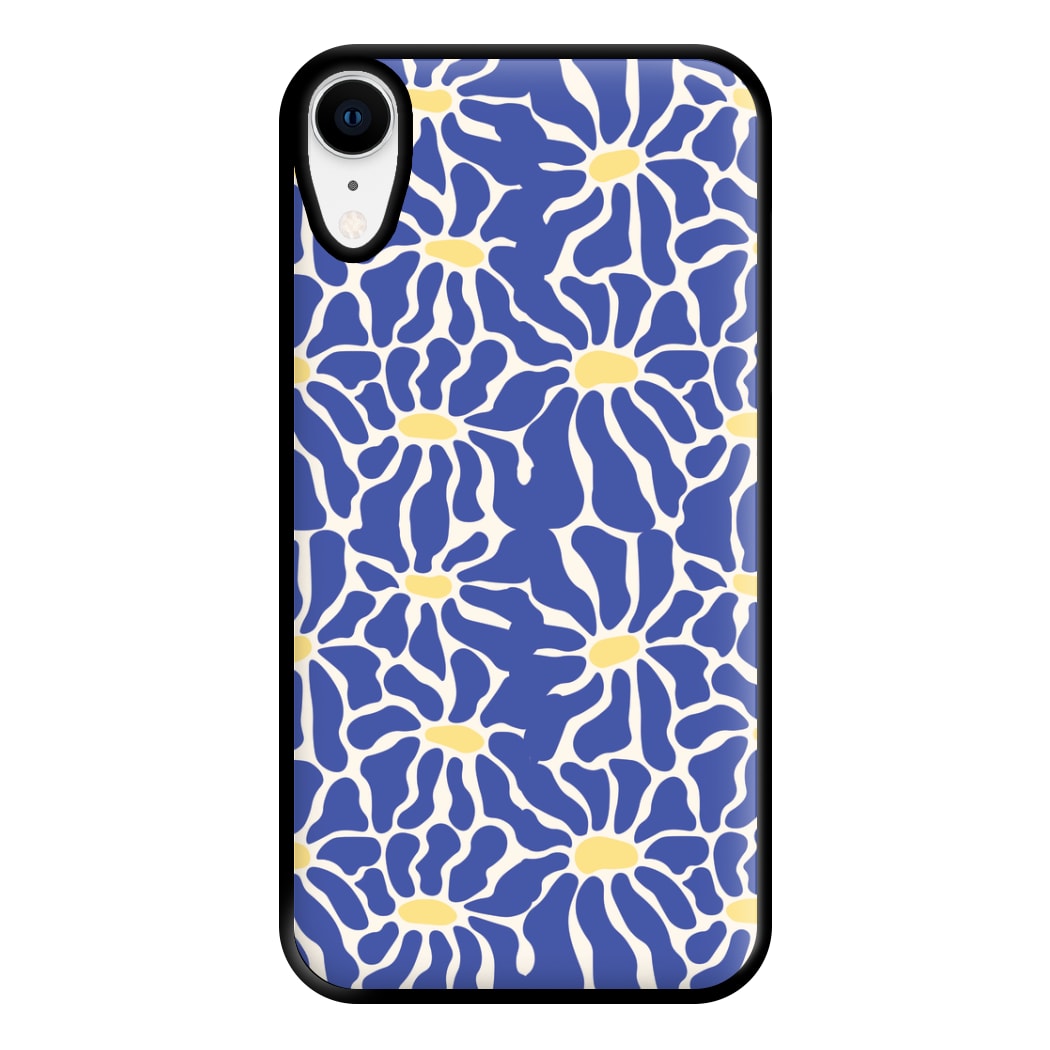 Dark Blue Flowers - Summer Phone Case for iPhone XR