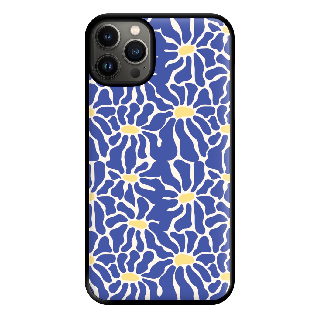 Dark Blue Flowers - Summer Phone Case for iPhone 13