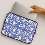 Dark Blue Flowers - Summer Laptop Sleeve 2