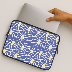 Dark Blue Flowers - Summer MacBook Case