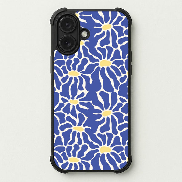 Dark Blue Flowers - Summer Phone Case — Bumper case