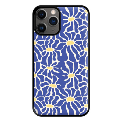 Dark Blue Flowers - Summer Phone Case for iPhone 12 Pro Max