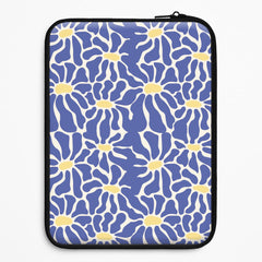 Dark Blue Flowers - Summer Laptop Sleeve