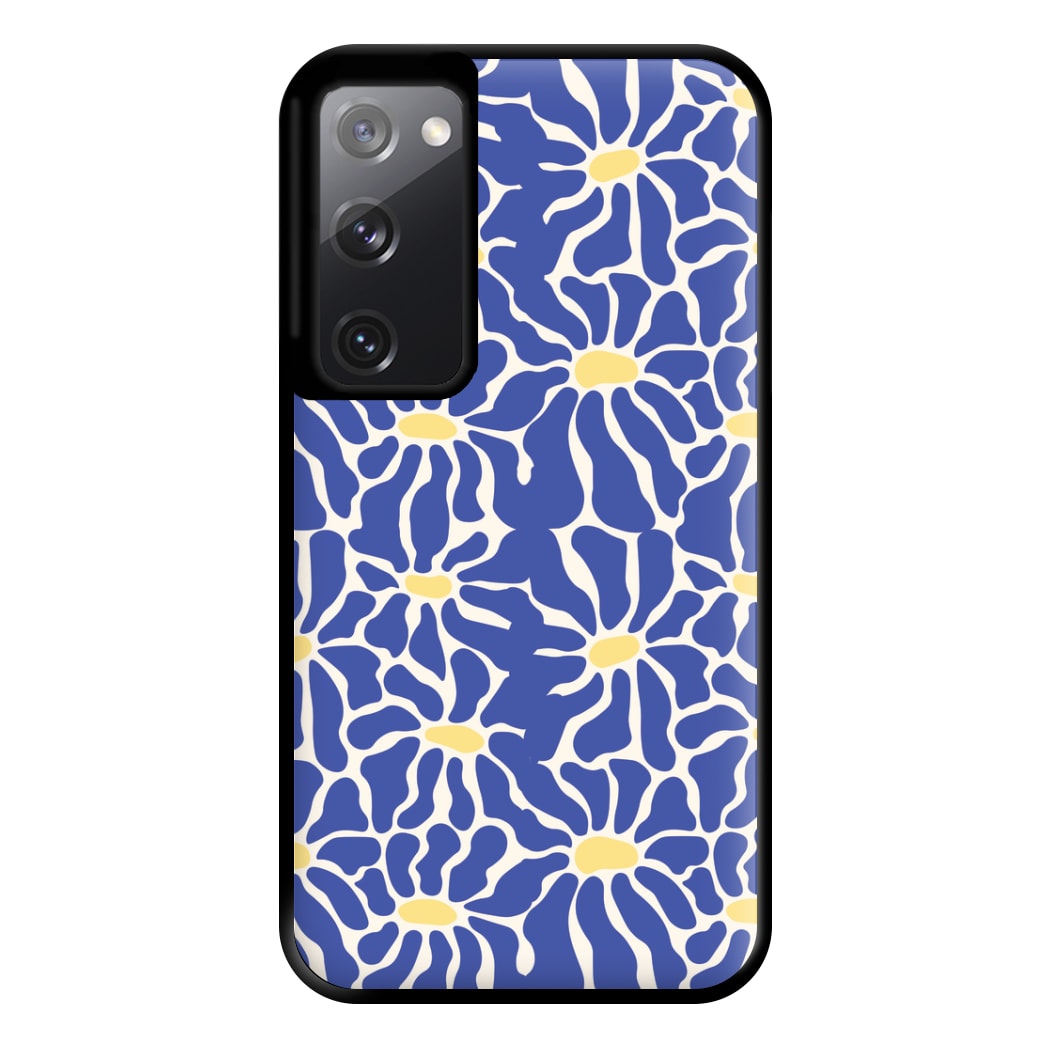 Dark Blue Flowers - Summer Phone Case for Galaxy S20FE