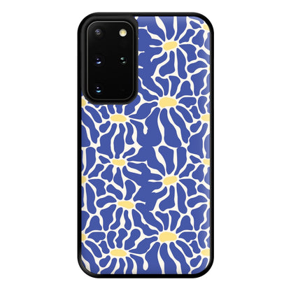 Dark Blue Flowers - Summer Phone Case for Galaxy S20 Plus