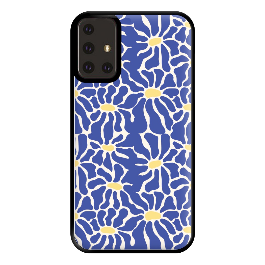 Dark Blue Flowers - Summer Phone Case for Galaxy A71