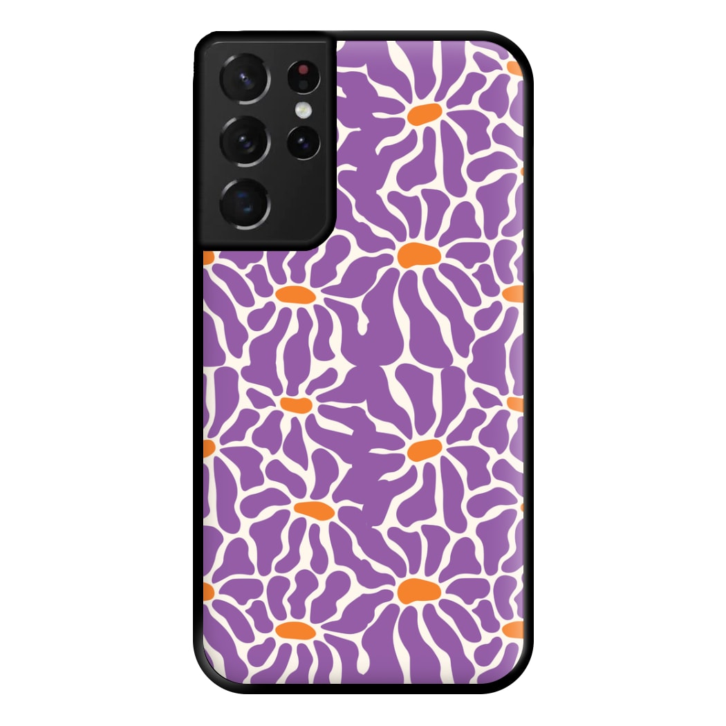 Purple Flowers - Summer Phone Case for Galaxy S21 Ultra