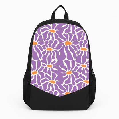 Purple Flowers - Summer Large Backpack