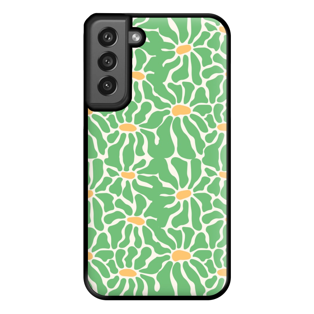 Green Flowers - Summer Phone Case for Galaxy S21FE