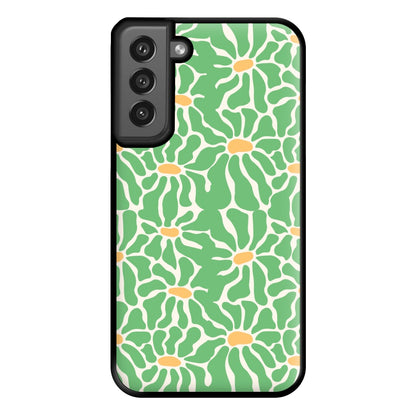 Green Flowers - Summer Phone Case for Galaxy S21FE