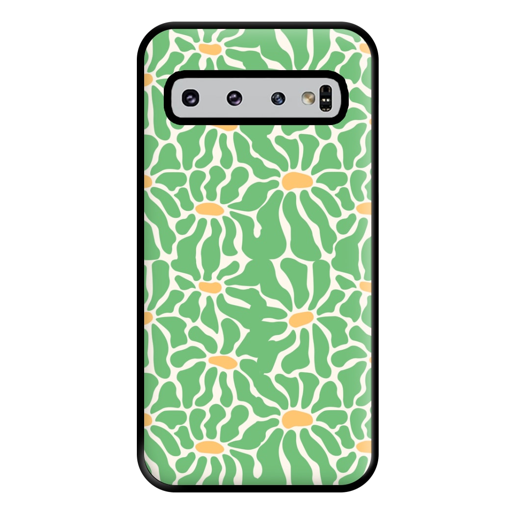 Green Flowers - Summer Phone Case for Galaxy S10 Plus