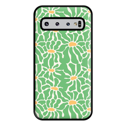 Green Flowers - Summer Phone Case for Galaxy S10 Plus