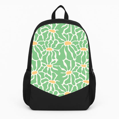 Green Flowers - Summer Large Backpack