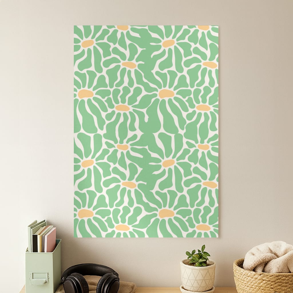Green Flowers - Summer Poster