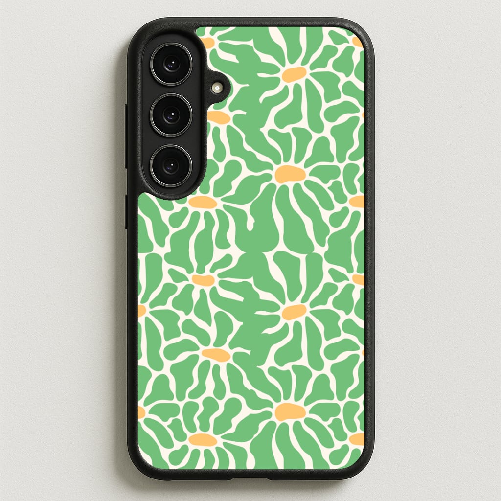 Green Flowers - Summer Phone Case for Galaxy S25FE