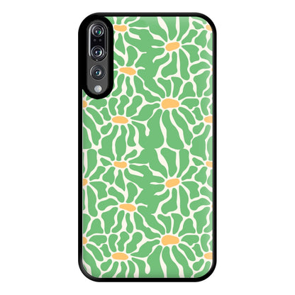 Green Flowers - Summer Phone Case for Huawei P20 Pro