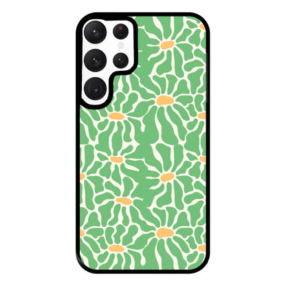 Green Flowers - Summer Phone Case for Galaxy S22 Ultra