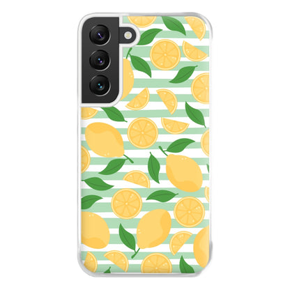 Lemons Pattern - Summer Phone Case for Galaxy S22 Plus