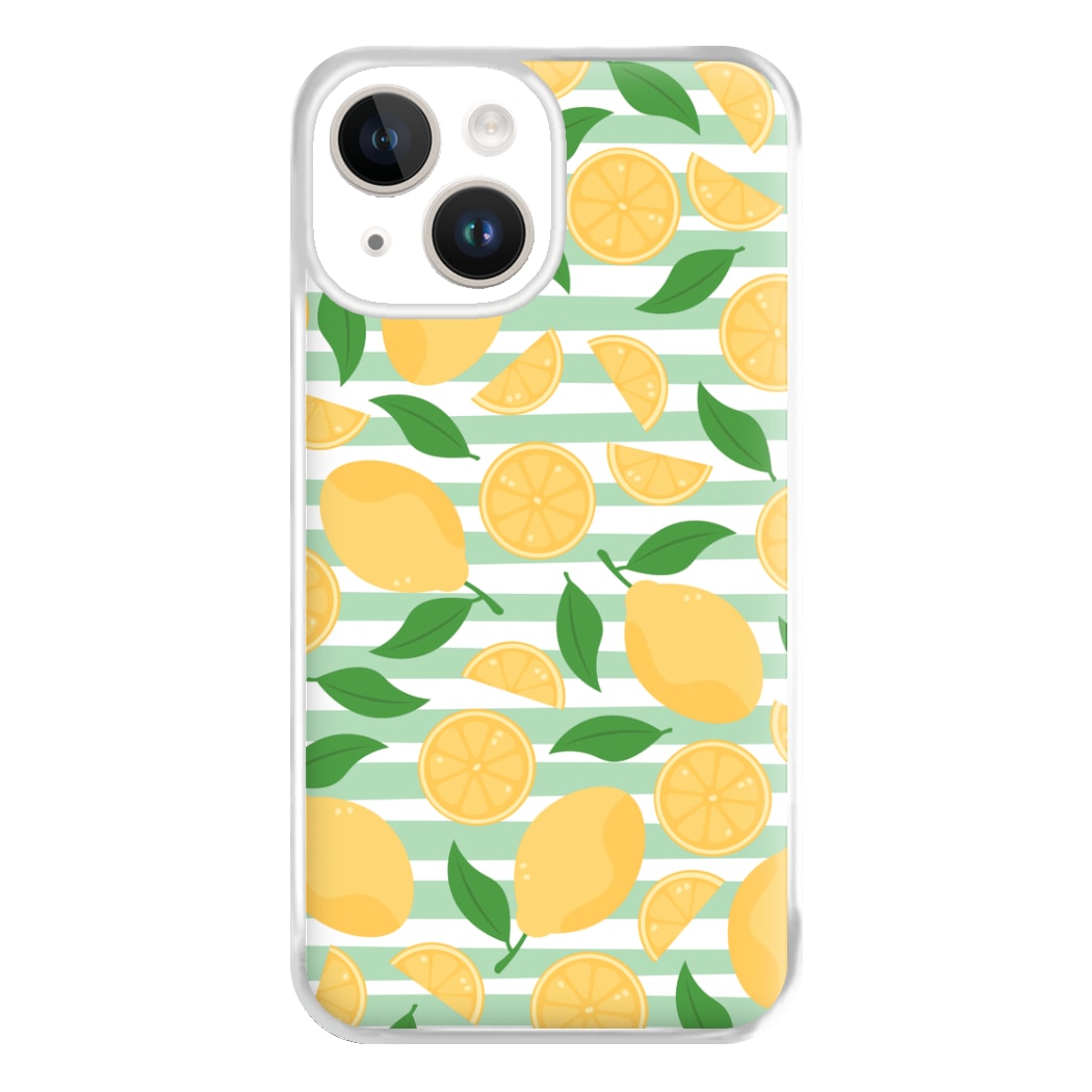 Lemons Pattern - Summer Phone Case for iPhone 14