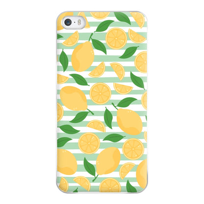 Lemons Pattern - Summer Phone Case for iPhone 5 / 5s / SE 2016