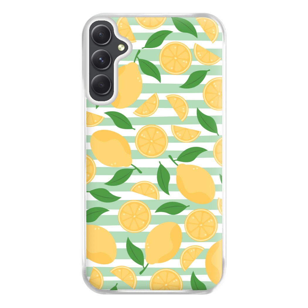 Lemons Pattern - Summer Phone Case for Galaxy A54