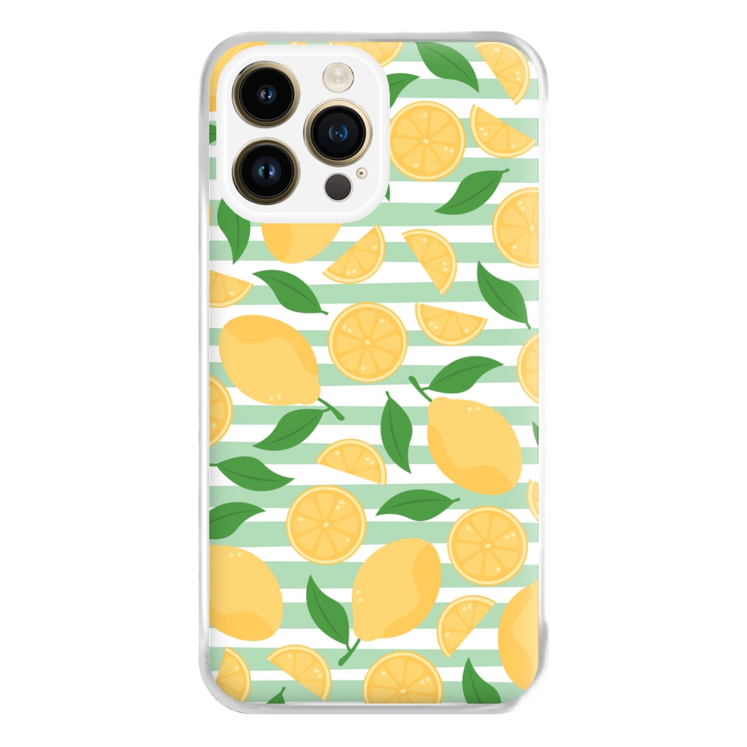 Lemons Pattern - Summer Phone Case for iPhone 14 Pro Max