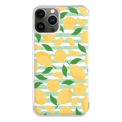 Lemons Pattern - Summer Phone Case for iPhone 13 Pro Max